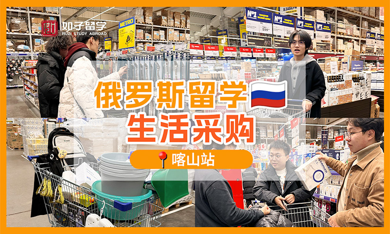 陪喀山联邦大学的同学们超市大采购