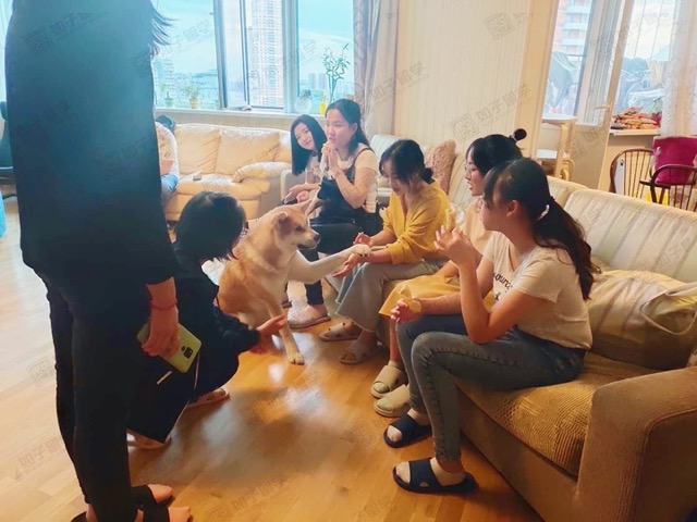 和同学们一起在莫斯科过中秋